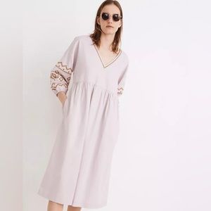 Madewell Lavender Embroidered Dress Size S